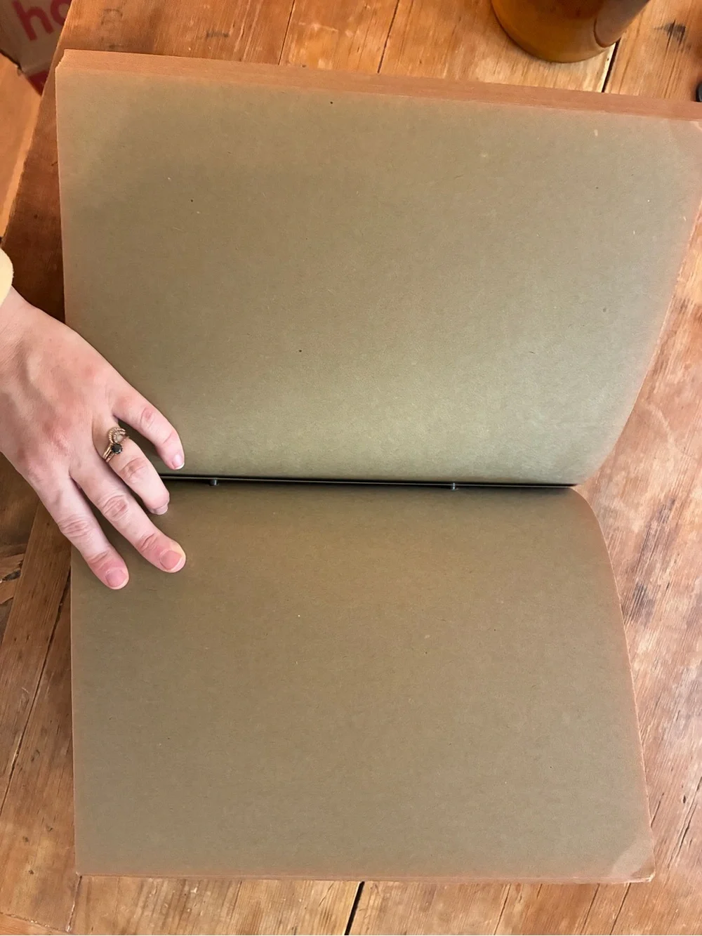 Vintage red bound scrapbook- never used